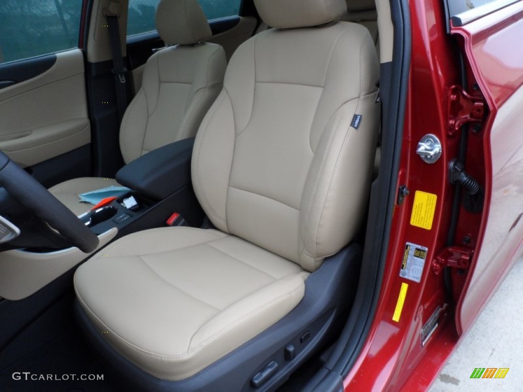 2012 Sonata Limited 2.0T - Sparkling Ruby Red / Camel photo #26