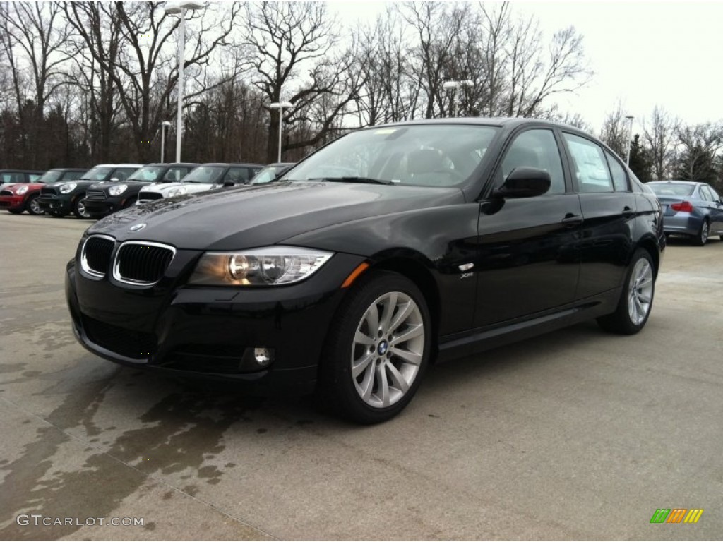 2011 3 Series 328i xDrive Sedan - Jet Black / Gray Dakota Leather photo #1