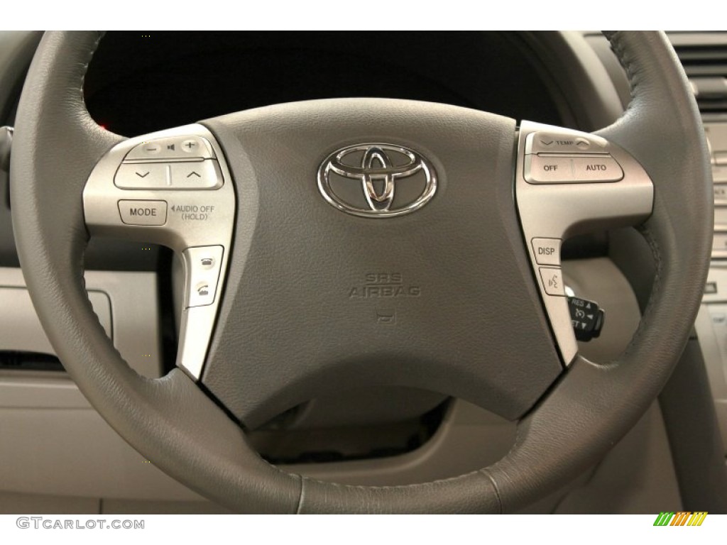 2010 Toyota Camry XLE V6 Ash Gray Steering Wheel Photo #61285349