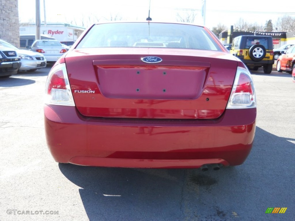 2008 Fusion S - Redfire Metallic / Camel photo #5