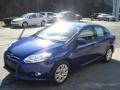 2012 Sonic Blue Metallic Ford Focus SE Sedan  photo #4