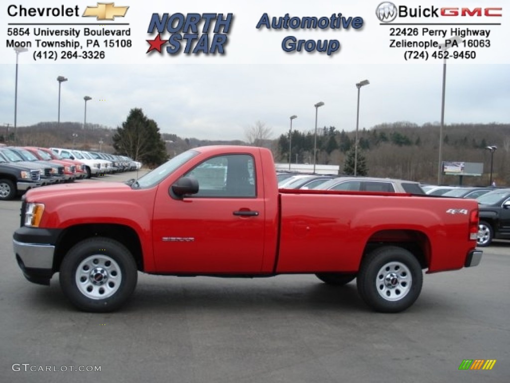 2012 Sierra 1500 Regular Cab 4x4 - Fire Red / Dark Titanium photo #1