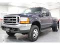 2000 Deep Wedgewood Blue Metallic Ford F350 Super Duty XLT Extended Cab 4x4 Dually  photo #12
