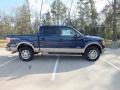 2012 Dark Blue Pearl Metallic Ford F150 Lariat SuperCrew 4x4  photo #2