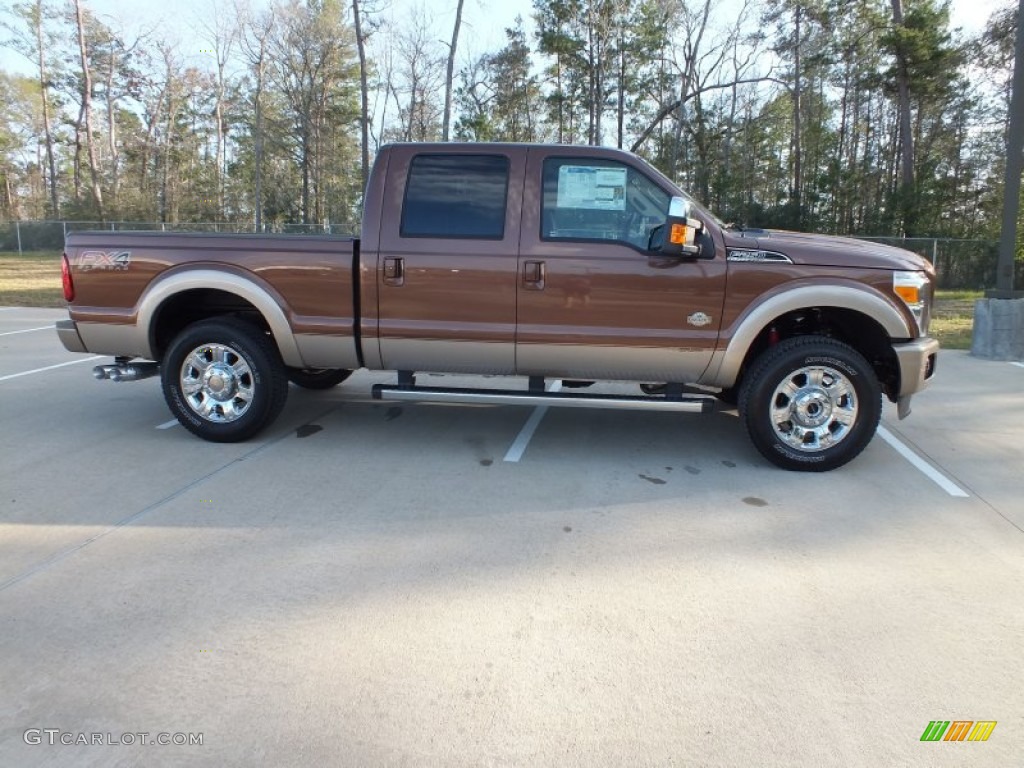 2012 F250 Super Duty King Ranch Crew Cab 4x4 - Golden Bronze Metallic / Chaparral Leather photo #2