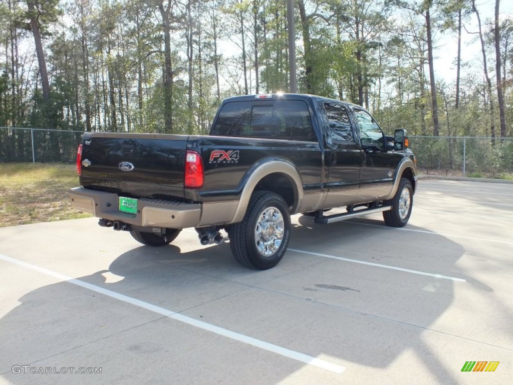 2012 F250 Super Duty King Ranch Crew Cab 4x4 - Tuxedo Black Metallic / Chaparral Leather photo #3