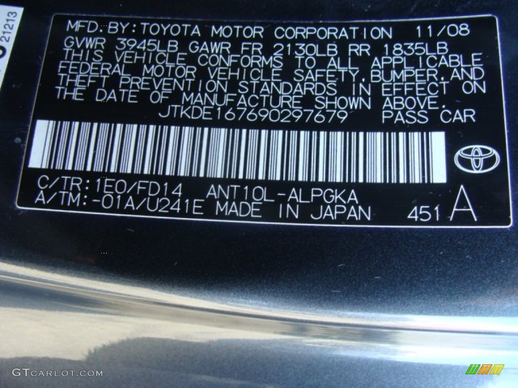 2009 tC Color Code 1E0 for Flint Mica Photo #61291784