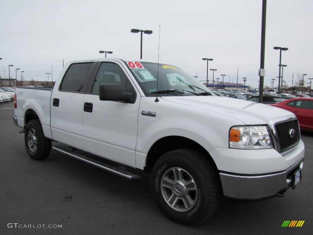 2008 F150 XLT SuperCrew 4x4 - Oxford White / Medium/Dark Flint photo #1