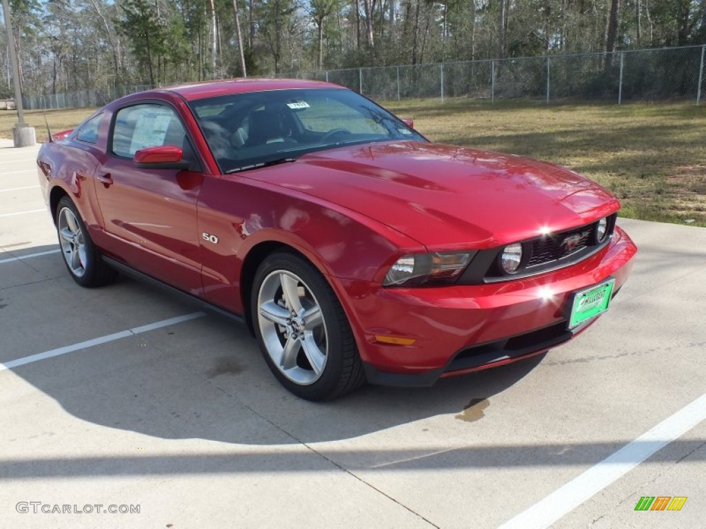 2012 Mustang GT Premium Coupe - Red Candy Metallic / Charcoal Black photo #1