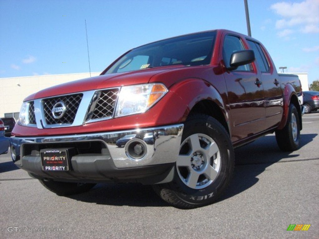 2008 Frontier SE Crew Cab - Red Brawn / Beige photo #1