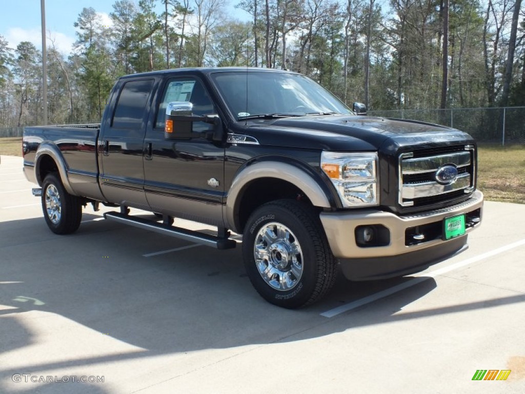 2012 F350 Super Duty King Ranch Crew Cab 4x4 - Tuxedo Black Metallic / Chaparral Leather photo #1