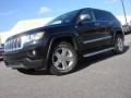 2011 Brilliant Black Crystal Pearl Jeep Grand Cherokee Overland 4x4  photo #2