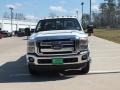 2012 White Platinum Metallic Tri-Coat Ford F350 Super Duty Lariat Crew Cab 4x4 Dually  photo #8