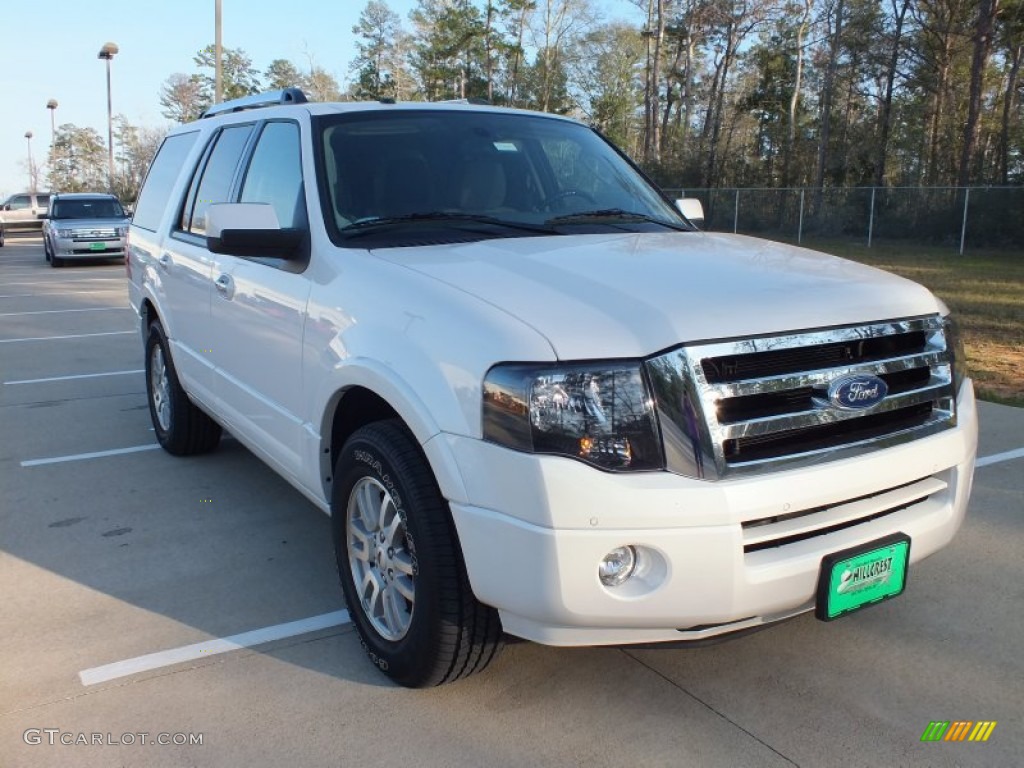 2012 Expedition Limited - White Platinum Tri-Coat / Stone photo #1