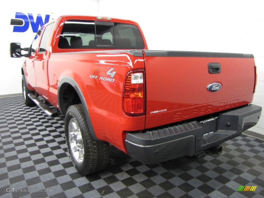 2008 F350 Super Duty FX4 Crew Cab 4x4 - Bright Red / Black photo #3