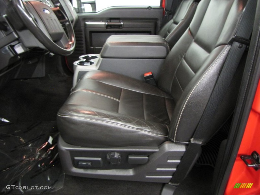 2008 F350 Super Duty FX4 Crew Cab 4x4 - Bright Red / Black photo #16