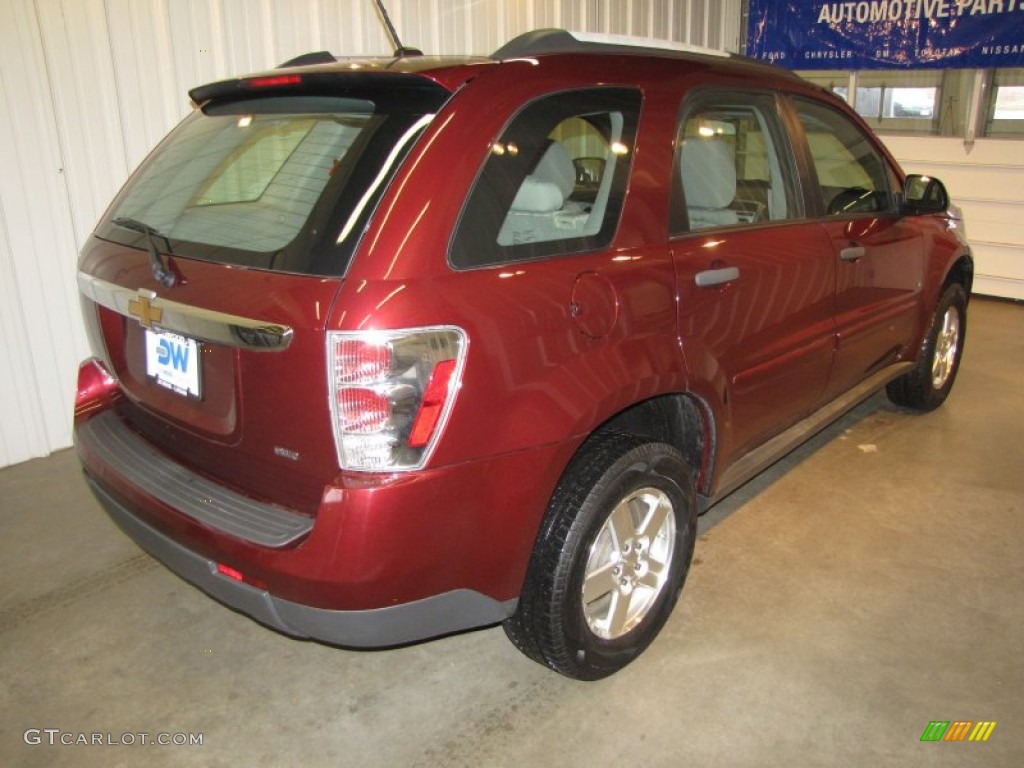 2007 Equinox LS AWD - Deep Ruby Metallic / Light Gray photo #4
