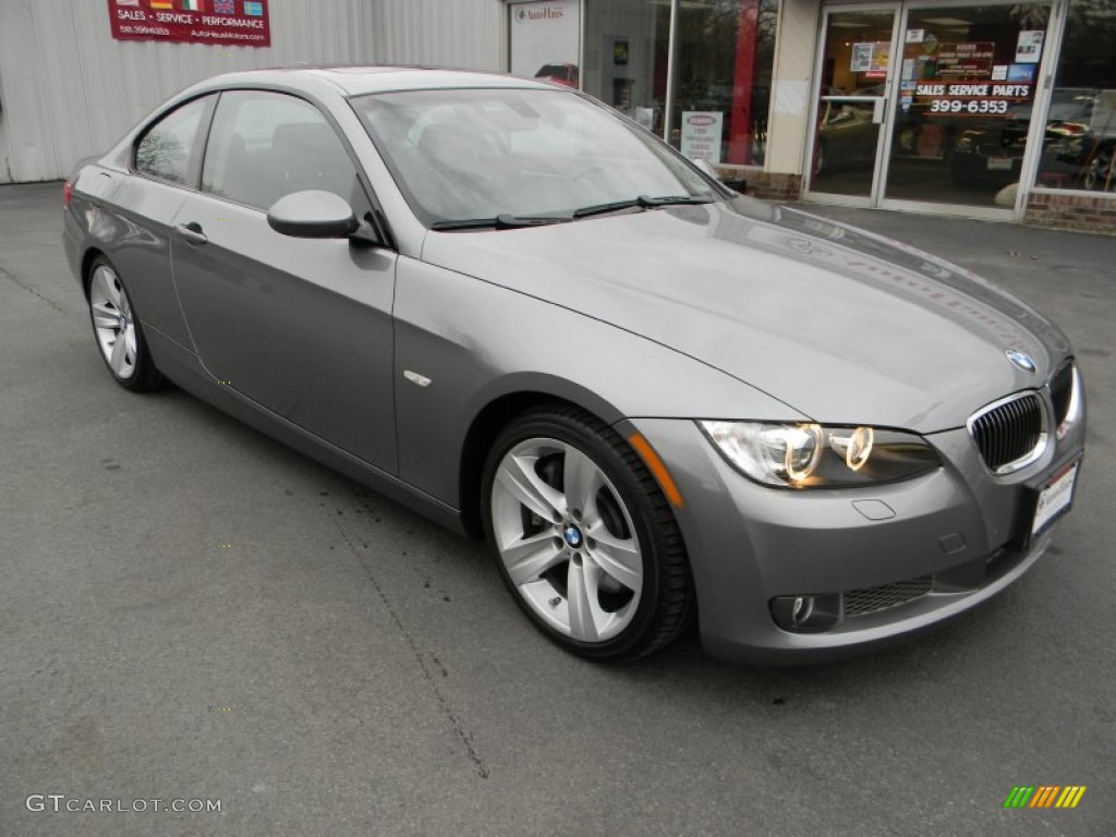 2009 3 Series 335i Coupe - Space Grey Metallic / Black photo #3