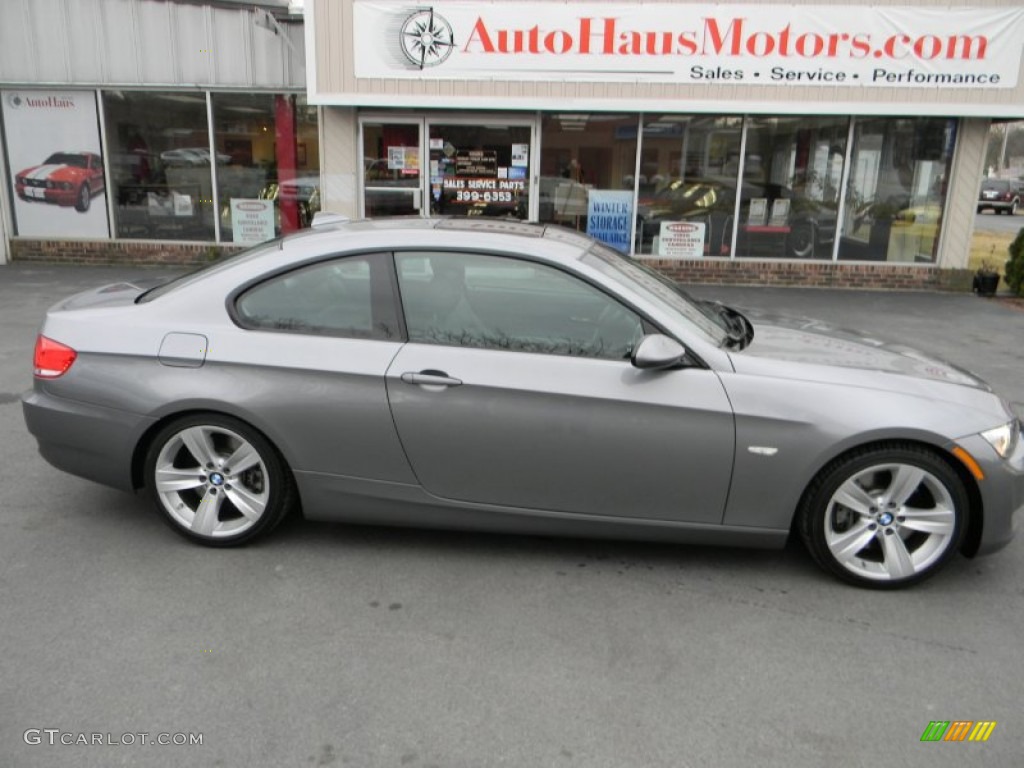 2009 3 Series 335i Coupe - Space Grey Metallic / Black photo #4