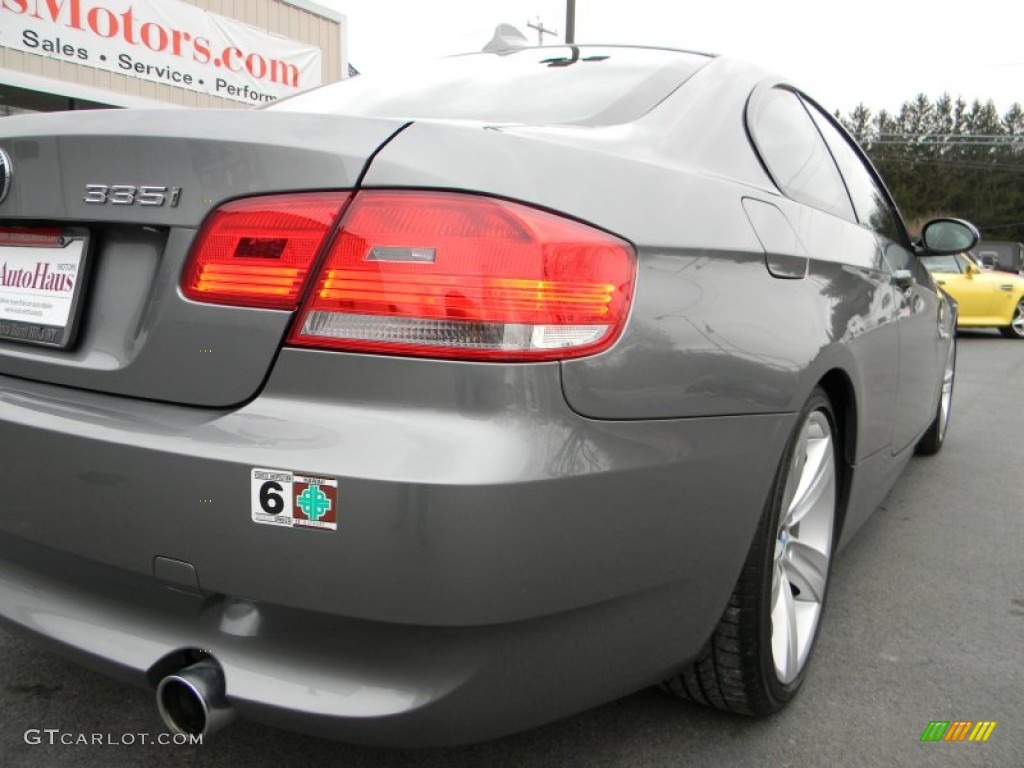 2009 3 Series 335i Coupe - Space Grey Metallic / Black photo #7