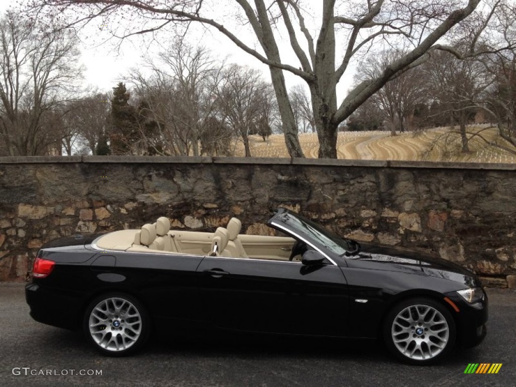 2007 3 Series 328i Convertible - Black Sapphire Metallic / Cream Beige photo #11