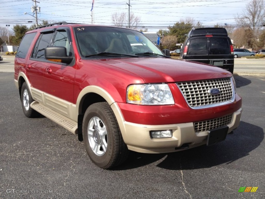 2006 Expedition Eddie Bauer 4x4 - Redfire Metallic / Medium Parchment photo #3