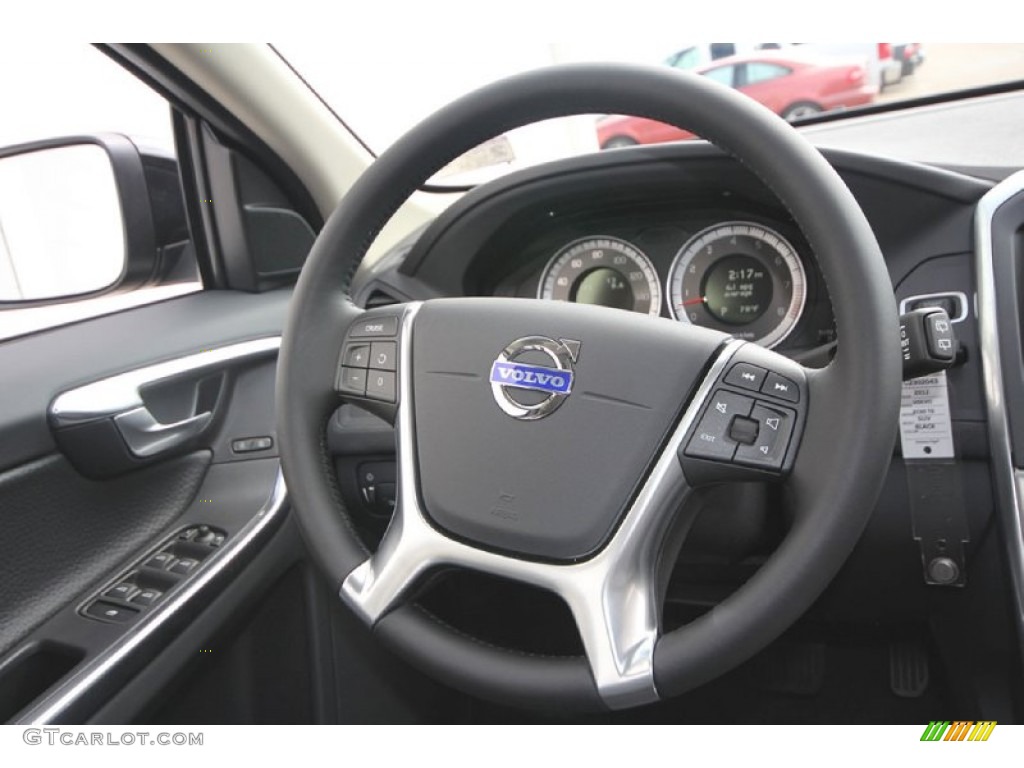2012 Volvo XC60 T6 AWD Off Black Steering Wheel Photo #61298156