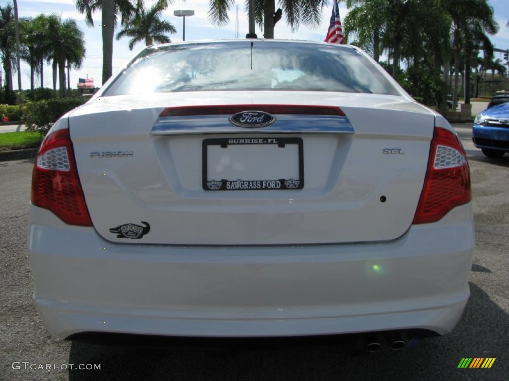 2010 Fusion SEL - White Platinum Tri-coat Metallic / Charcoal Black photo #7