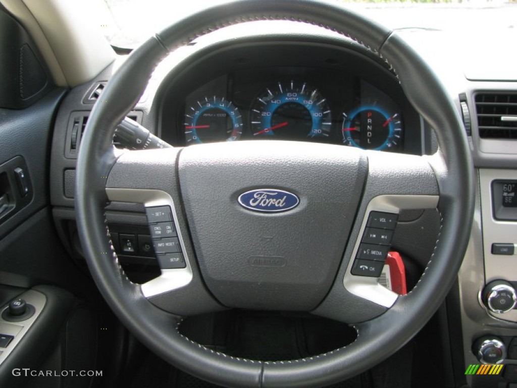 2010 Ford Fusion SEL Charcoal Black Steering Wheel Photo #61299320