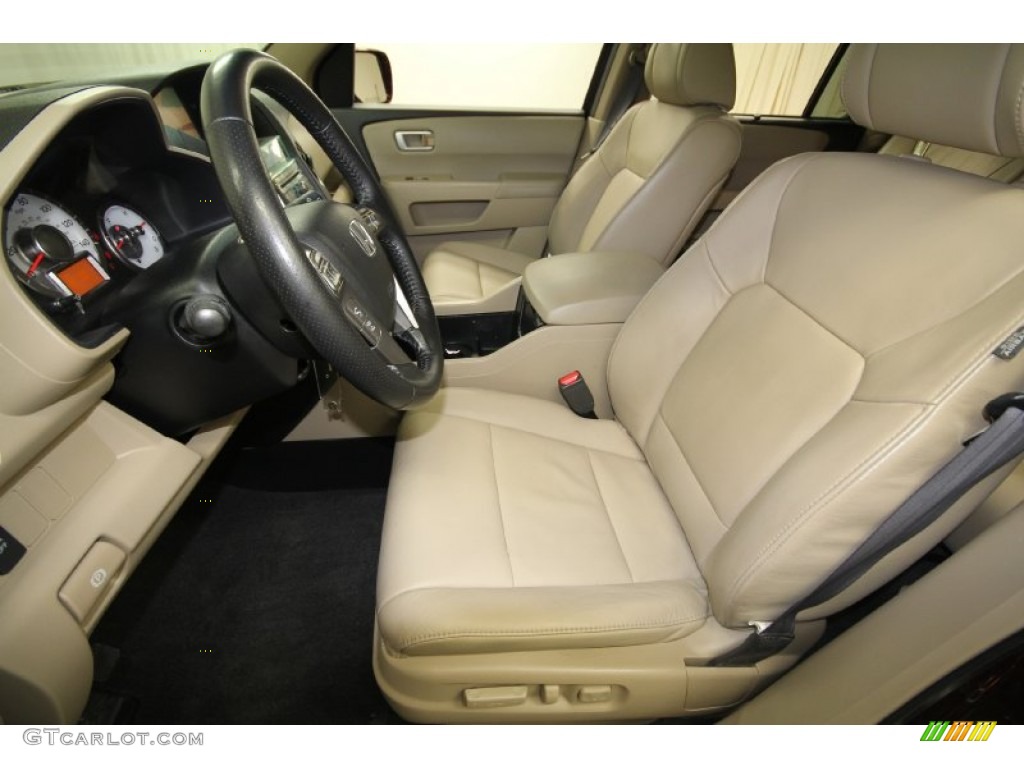 Beige Interior 2010 Honda Pilot Touring Photo #61301350