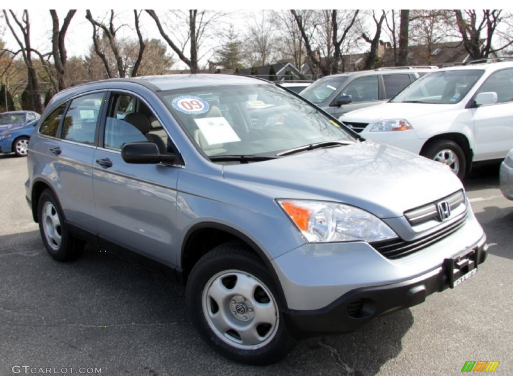 2009 CR-V LX 4WD - Glacier Blue Metallic / Gray photo #3