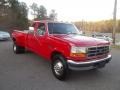 1997 Vermillion Red Ford F350 XLT Extended Cab Dually  photo #1