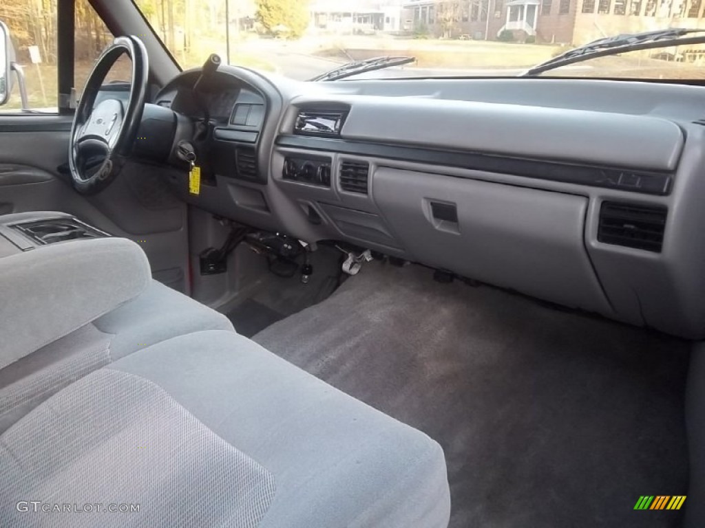 Opal Grey Interior 1997 Ford F350 XLT Extended Cab Dually Photo #61304930