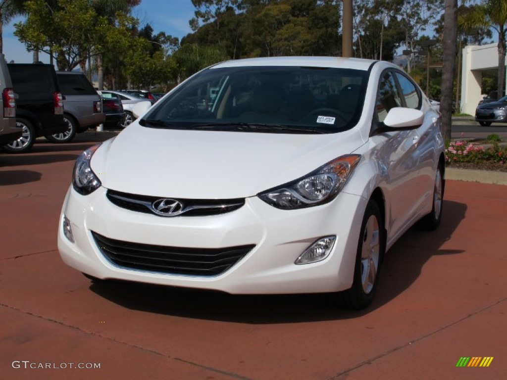 2012 Elantra GLS - Shimmering White / Beige photo #1