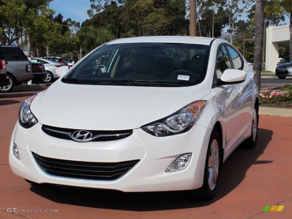 2012 Elantra GLS - Shimmering White / Beige photo #2