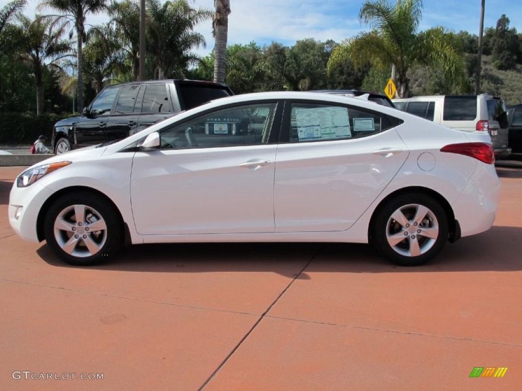 2012 Elantra GLS - Shimmering White / Beige photo #3