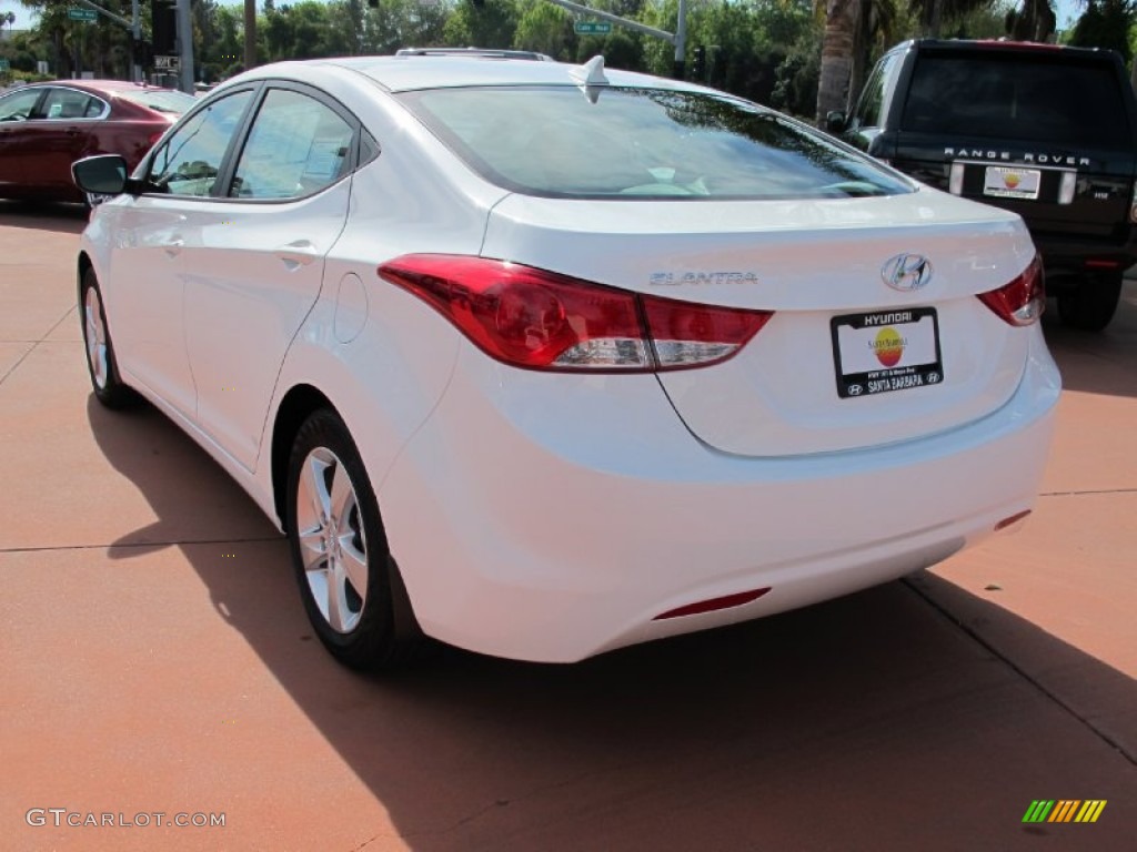 2012 Elantra GLS - Shimmering White / Beige photo #4