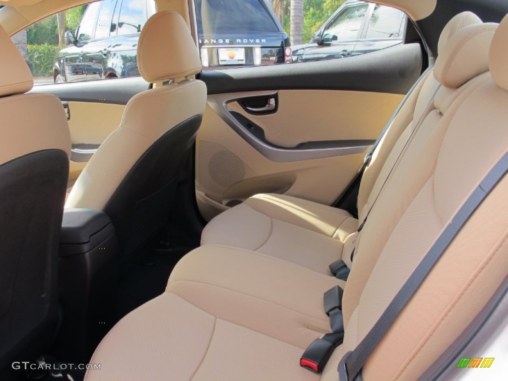 2012 Elantra GLS - Shimmering White / Beige photo #5