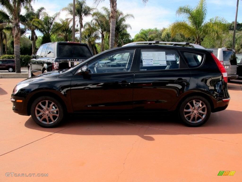 2012 Elantra GLS Touring - Midnight Black / Black photo #2