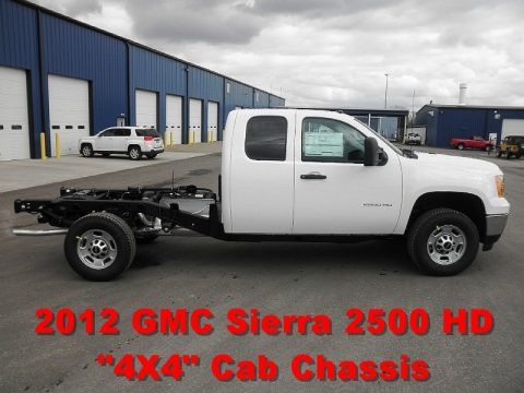 2012 GMC Sierra 2500HD Extended Cab 4x4 Chassis Data, Info and Specs