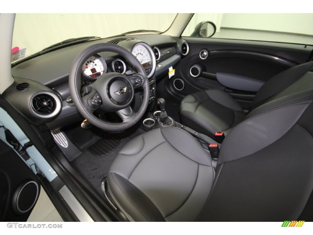 Carbon Black Interior 2012 Mini Cooper S Hardtop Photo #61307759