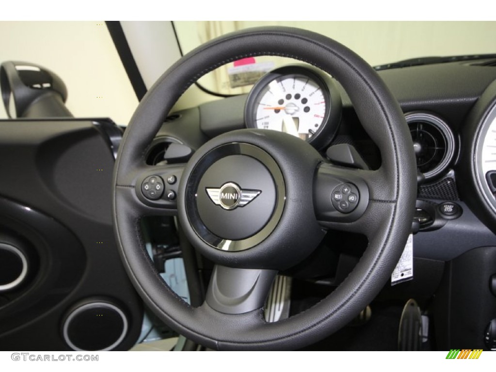 2012 Mini Cooper S Hardtop Carbon Black Steering Wheel Photo #61307864
