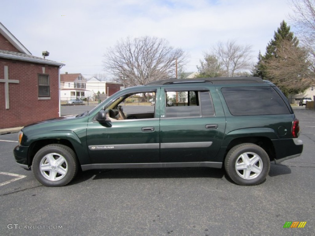 Dark Green Metallic 2003 Chevrolet TrailBlazer EXT LS 4x4 Exterior Photo #61308082
