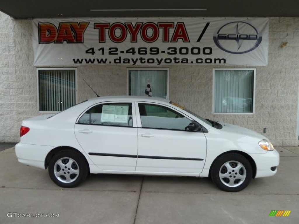 2005 Corolla CE - Super White / Pebble Beige photo #1