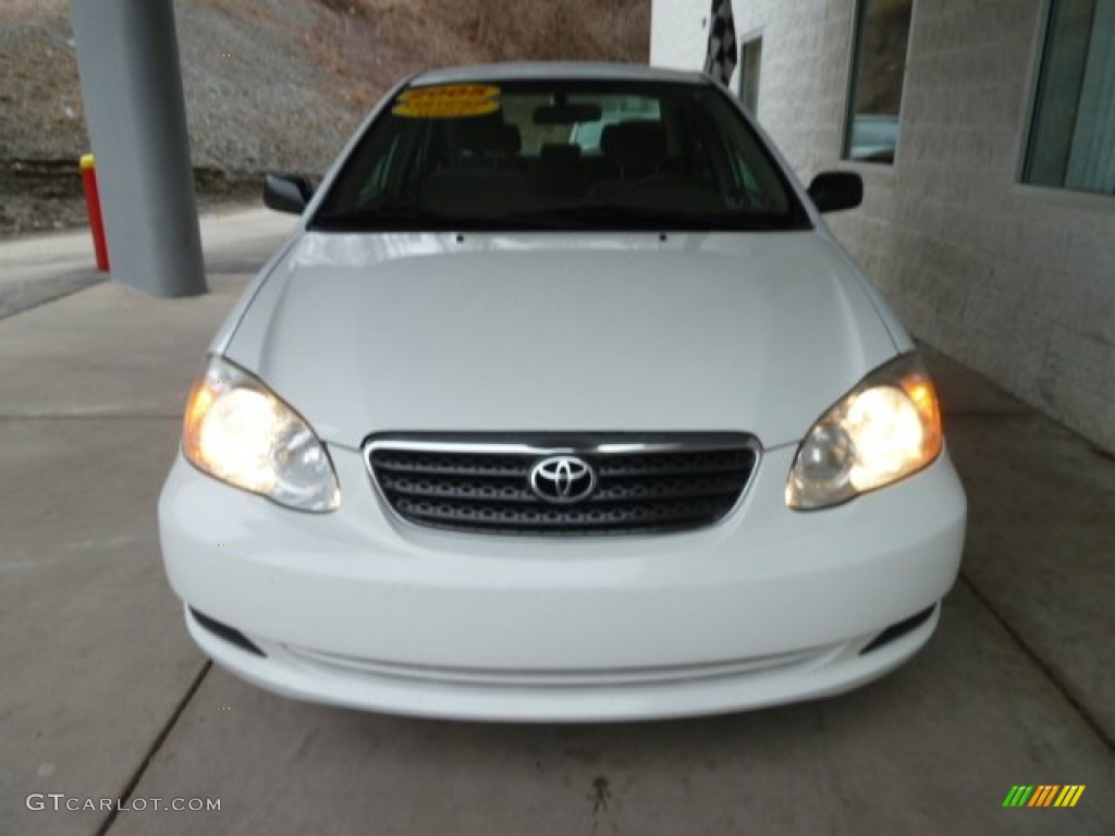 2005 Corolla CE - Super White / Pebble Beige photo #6