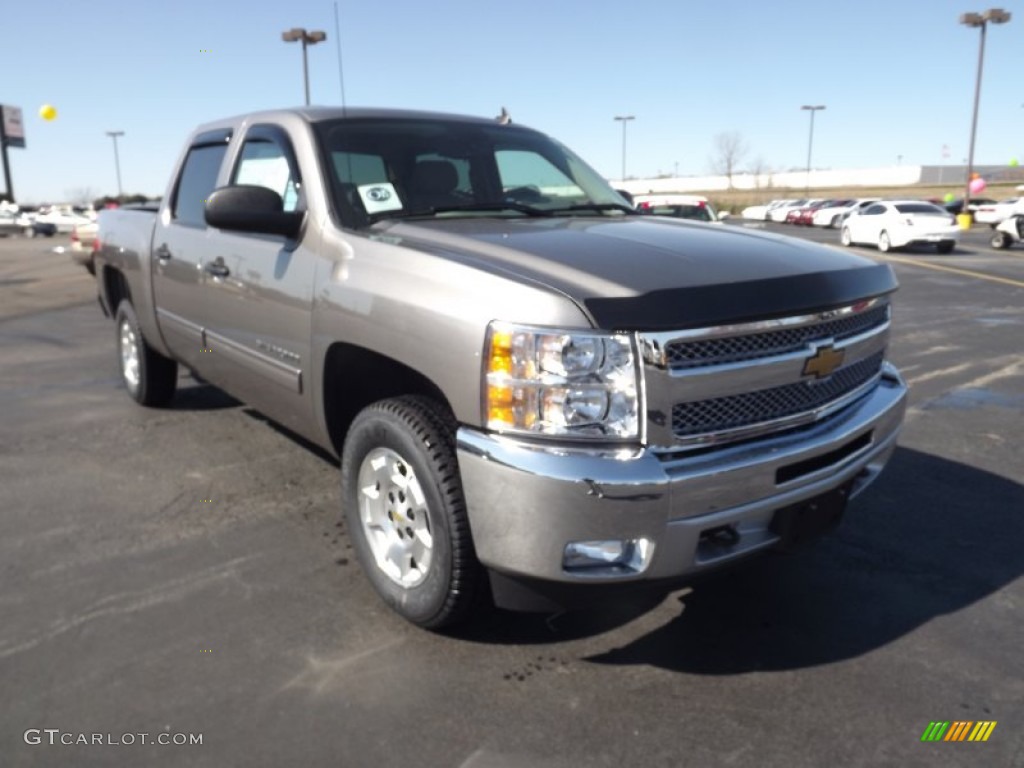 2012 Silverado 1500 LT Crew Cab 4x4 - Graystone Metallic / Light Titanium/Dark Titanium photo #3