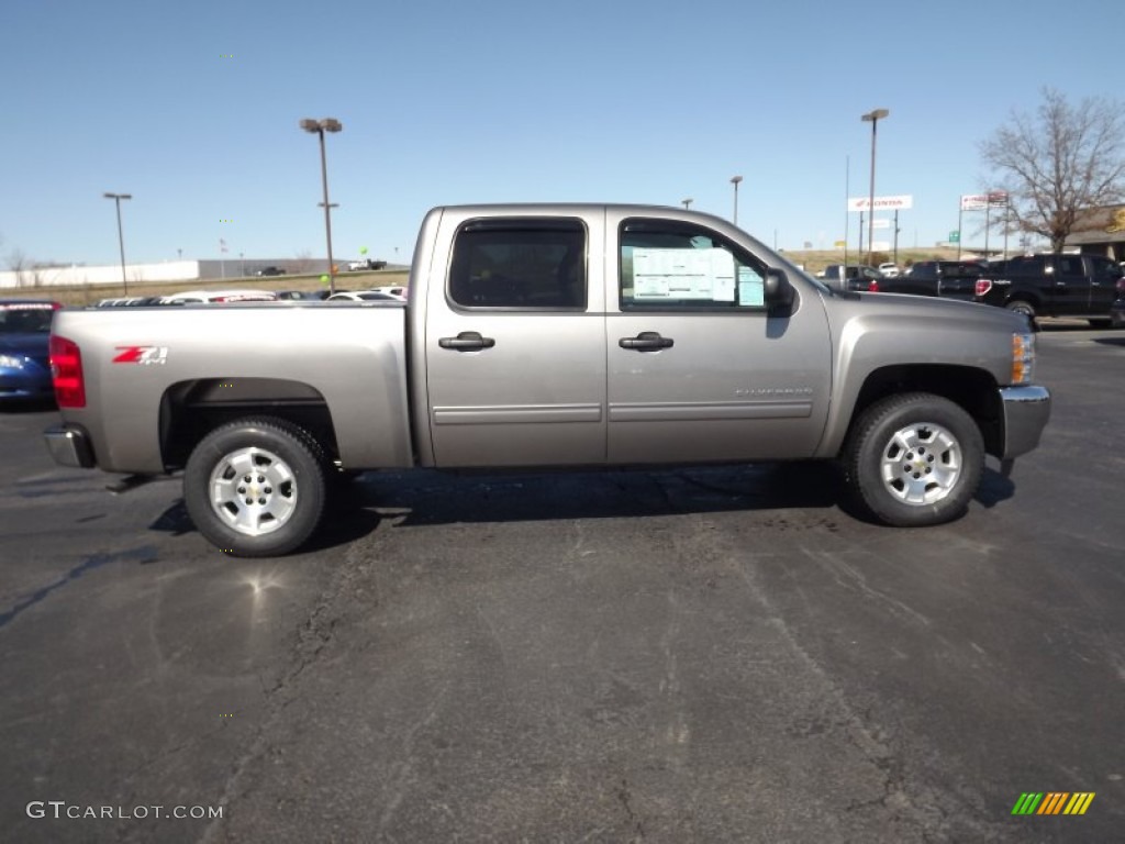 2012 Silverado 1500 LT Crew Cab 4x4 - Graystone Metallic / Light Titanium/Dark Titanium photo #4