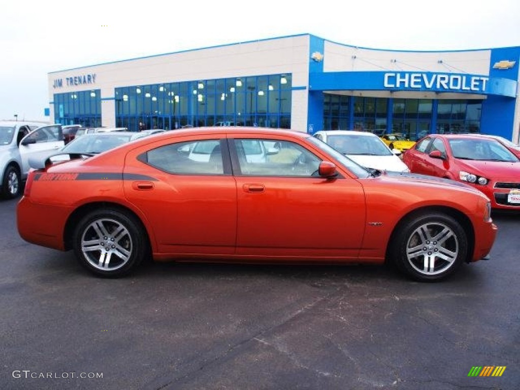 2006 Charger R/T Daytona - Go Mango! Orange / Dark Slate Gray/Light Graystone photo #1