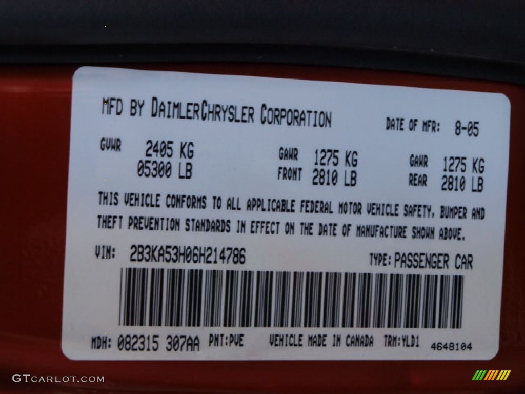 2006 Charger Color Code PVE for Go Mango! Orange Photo #61310849
