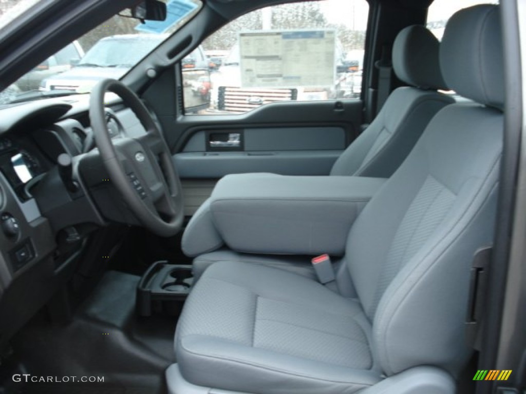 Steel Gray Interior 2012 Ford F150 XL SuperCab 4x4 Photo #61312400